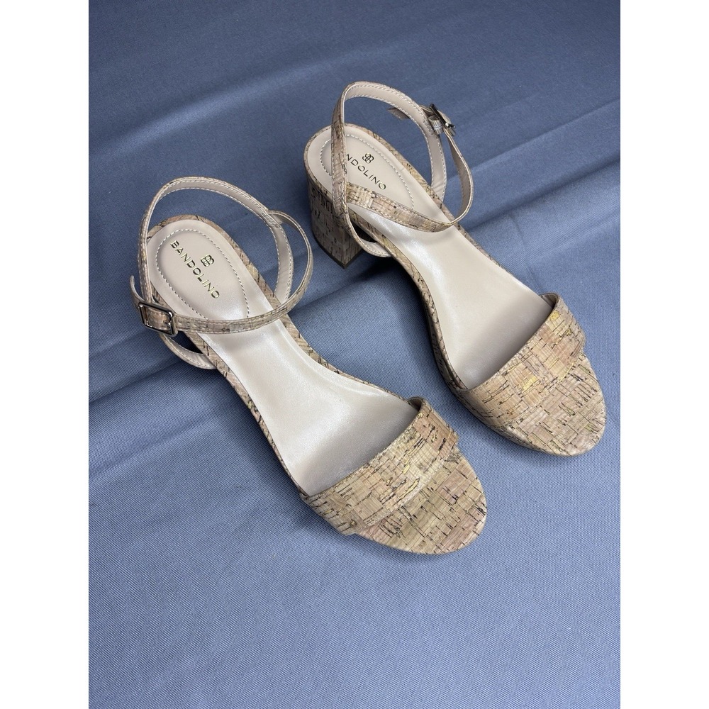 Bandolino Pennie women's dress sandals Medium Natural size 11 M NIB